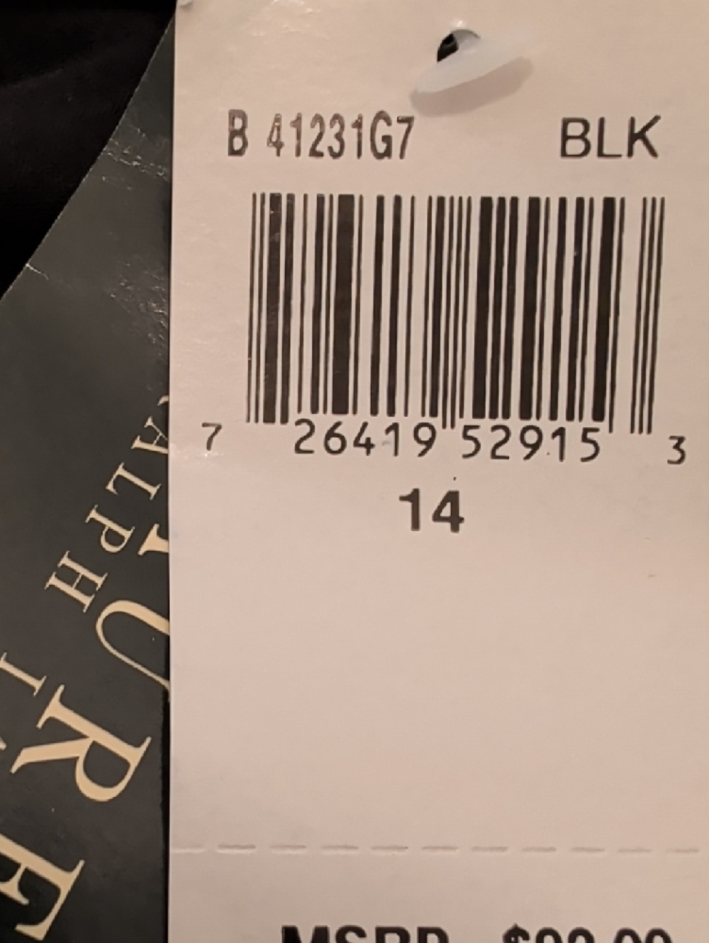 Lauren Ralph Lauren Black One-Piece Tank Swimsuit w/Gold RLL Monogram Sz 14 NEW - Picture 3 of 6